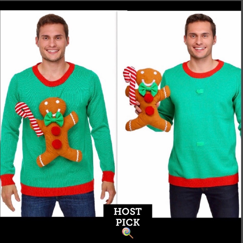 GINGERBREAD MAN 3D UNISEX SWEATER